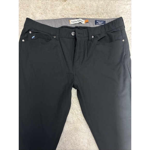 Tailor Vintage Mens Luxe Performance Pants Slim Fit Pants Black 36X30 - Picture 2 of 7